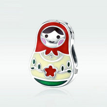 Load image into Gallery viewer, Fashion Jewelry DIY Beaded Bracelet Accessories S925 Russian Doll Sterling Silver Beaded Silver Accessories SCC1086