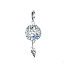 Load image into Gallery viewer, Eve Le s925 sterling silver diy handmade jewelry accessories immortal flower pendant long hollow pattern zircon movable