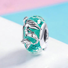 Load image into Gallery viewer, Eve Le s925 sterling silver mermaid faceted glass beads green diy bracelet beaded jewelry accessories in stock