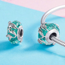 Load image into Gallery viewer, Eve Le s925 sterling silver mermaid faceted glass beads green diy bracelet beaded jewelry accessories in stock