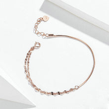 Load image into Gallery viewer, Evele 2020 New Rose Gold Bracelet S925 Simple Fashion European and American Jewelry Sterling Silver Bracelet Girl Jewelry