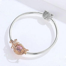 Load image into Gallery viewer, European and American fashion jewelry sterling silver handmade diy beaded autumn flowers charm plated rose gold loose beads crystal beads