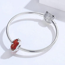 Load image into Gallery viewer, Aphrodite's new original butterfly glass bead red faceted sterling silver s925 dripping oil bracelet beaded cross-border hot sale