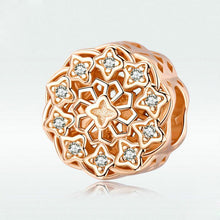 Load image into Gallery viewer, Aphrodite 2020 new product original S925 sterling silver rose gold beaded hollow flower diy bracelet loose beads accessories