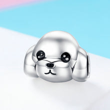 Load image into Gallery viewer, Evele cross-border beads cute poodle S925 sterling silver platinum-plated accessories pendant loose beads spot SCC837