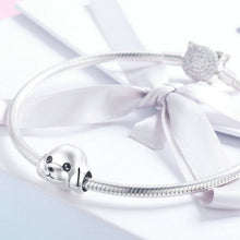 Load image into Gallery viewer, Evele cross-border beads cute poodle S925 sterling silver platinum-plated accessories pendant loose beads spot SCC837