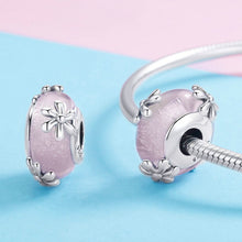 Load image into Gallery viewer, s925 sterling silver beads diy beaded bracelet accessories spring flower accessories loose beads SCC860