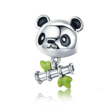Load image into Gallery viewer, Cross-border specializes in personality and fun all-match S925 pure beads cute and bamboo-loving panda silver accessories
