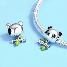 Load image into Gallery viewer, Cross-border specializes in personality and fun all-match S925 pure beads cute and bamboo-loving panda silver accessories