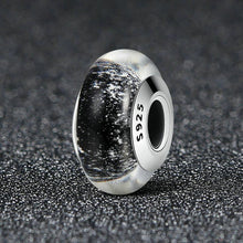 Load image into Gallery viewer, Evele Personality Fashion Black Starry Sky S925 Sterling Silver Fine Glass Bead diy Bracelet Accessories SCZ066