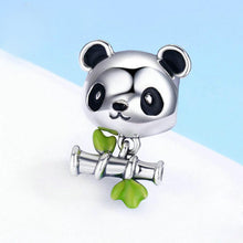 Load image into Gallery viewer, Cross-border specializes in personality and fun all-match S925 pure beads cute and bamboo-loving panda silver accessories