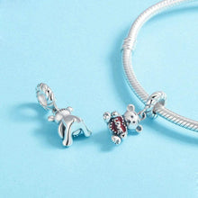 Load image into Gallery viewer, Evele Bear Hug Love S925 Sterling Silver Charm Spot DIY Beaded Ladies Bracelet Accessories SCC521