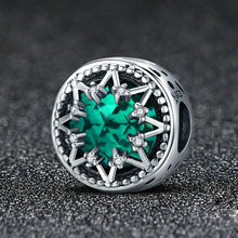 Load image into Gallery viewer, Aphrodite European and American explosion models romantic snowflake S925 sterling silver inlaid gemstone beads bracelet accessories in stock SCC308