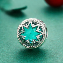 Load image into Gallery viewer, Aphrodite European and American explosion models romantic snowflake S925 sterling silver inlaid gemstone beads bracelet accessories in stock SCC308