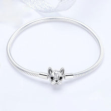 Load image into Gallery viewer, Aphrodite Europe and America Hot Selling Cute Magic S925 Sterling Silver Bangle Bracelet with Blue Gemstone SCB075