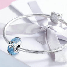 Load image into Gallery viewer, New s925 sterling silver glazed beads diy beaded bracelet accessories winter snowflake accessories loose beads SCC862