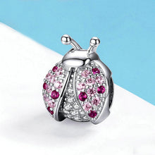 Load image into Gallery viewer, Foreign trade jewelry S925 sterling silver beaded insect seven-star ladybug DIY bracelet accessories 2020 new zircon beads