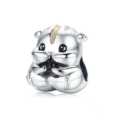 Amazon Source 2020 New Product Little Hamster S925 Sterling Silver Charm Jewelry Accessories DIY Creative Bracelet Accessories