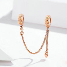 Load image into Gallery viewer, Cross-border source S925 sterling silver tire safety chain said handmade DIY jewelry accessories rose gold plated one drop