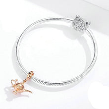 Load image into Gallery viewer, Woshitu Europe and America Hot Sale Pendant Aladdin Magic Lamp S925 Sterling Silver DIY Bracelet Accessories Rose Gold Plated Charm