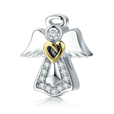 Aphrodite Beads New Guardian Angel Pendant S925 Sterling Silver Diamond Drop Oil Accessories Jewelry Female SCC747