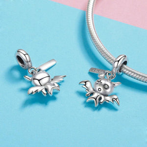 Aphrodite Original Innovation Europe and America S925 Sterling Silver Cute Little Devil Necklace DIY Accessories Charm SCC975