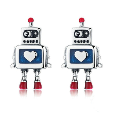 Aphrodite robot S925 sterling silver earrings dripping oil and gas earrings ladies hypoallergenic earrings SCE477