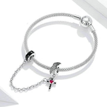 Load image into Gallery viewer, Aphrodite Original Flying Wing Cross Cross-border Explosive Safety Chain Bracelet S925 Sterling Silver Bracelet Accessories Beads