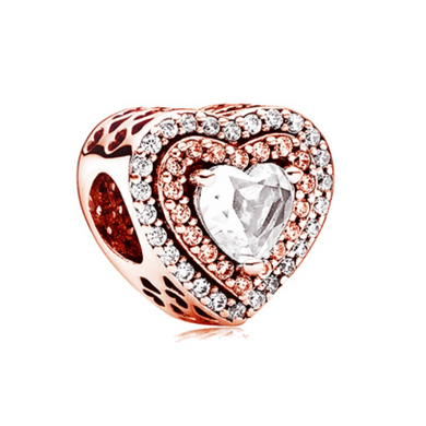 Rose Gold Crystal Heart